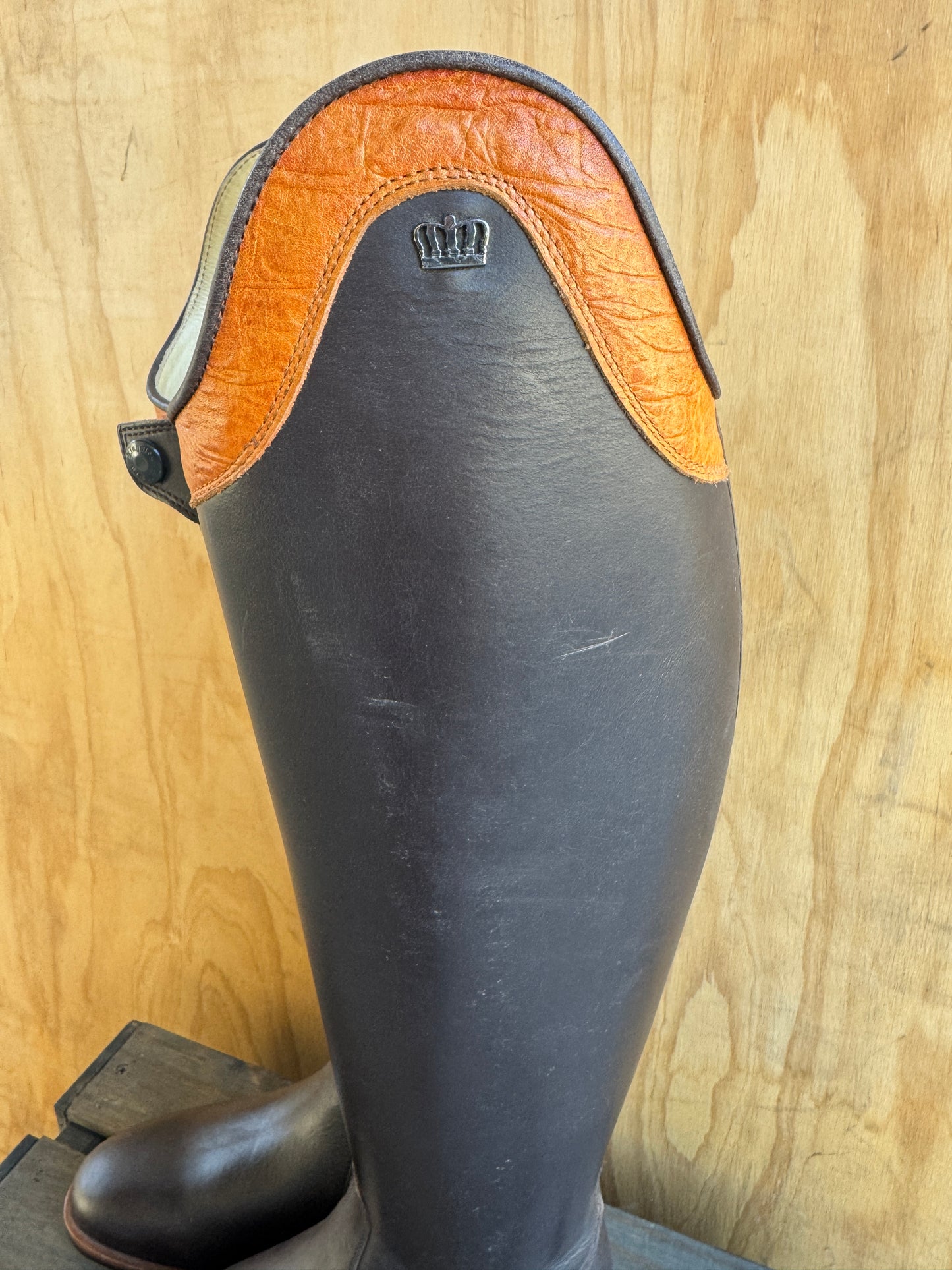 SALE!! KINGSLEY MODEL CAPRI BROWN WITH ORANGE TOP SIZE 39.5 MC L