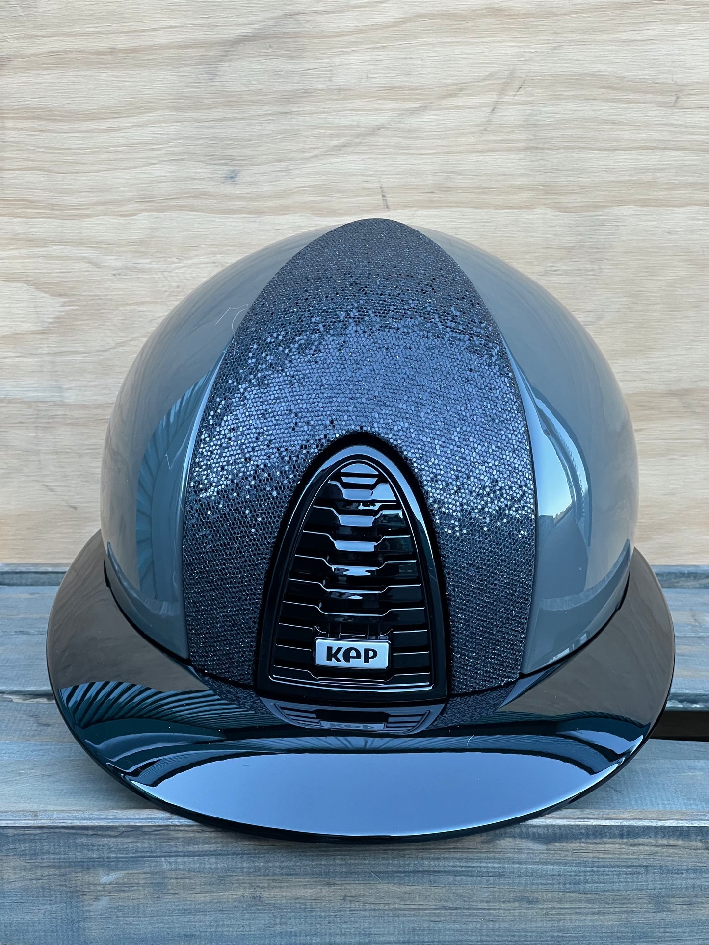 KEP Helmet Military Green With Black Glitter Insert Big Brim