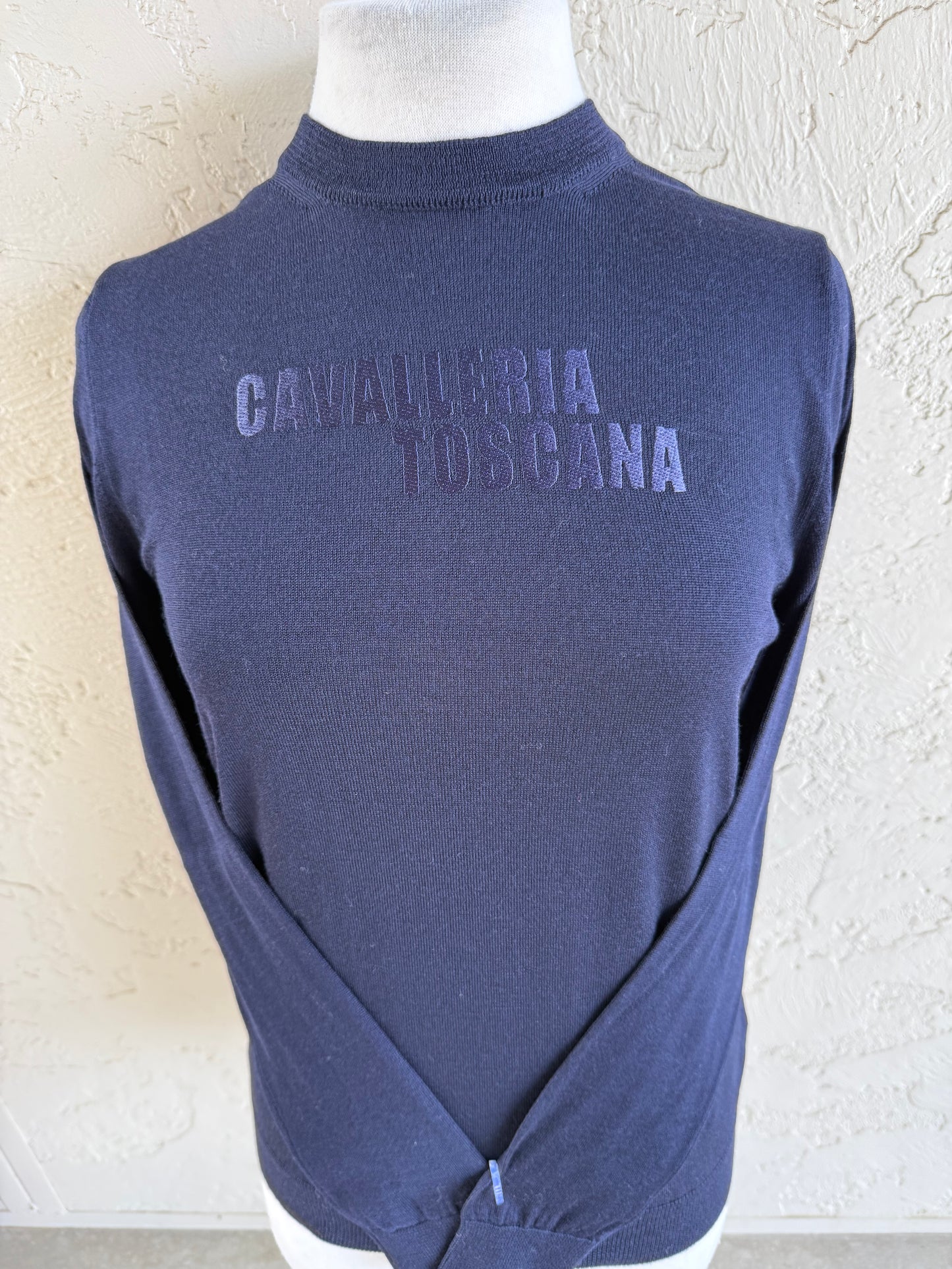 CAVALLERIA TOSCANA LIGHT WEIGHT MERINO LOGO SWEATER