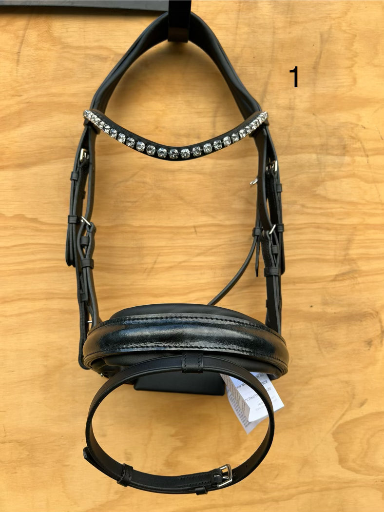 OTTO SCHUMACHER ELEGANT SNAFLLE WITH MARBLE PLATIN NOSEBAND 5CM ANATOMICAL