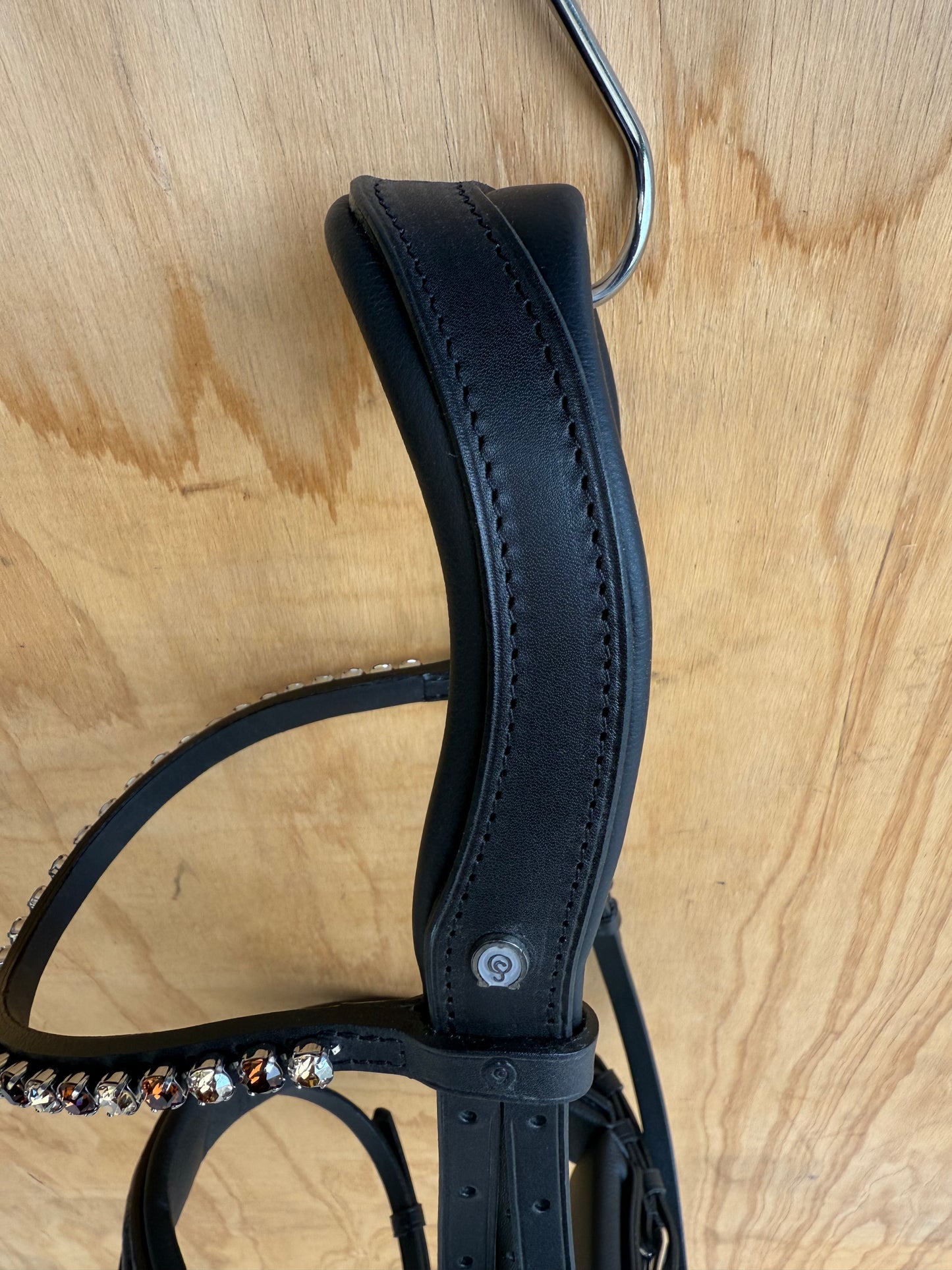 OTTO SCHUMACHER SNAFFLE ELEGANT WITH PATENT CROCO NOSEBAND IN BROWN