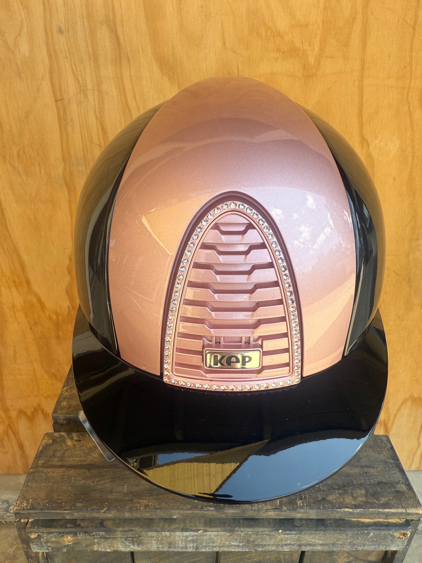 KEP POLISHED BLACK WITH DIAMOND PINK FRONT/GRID/FRAME AND PINK CRYSTALS