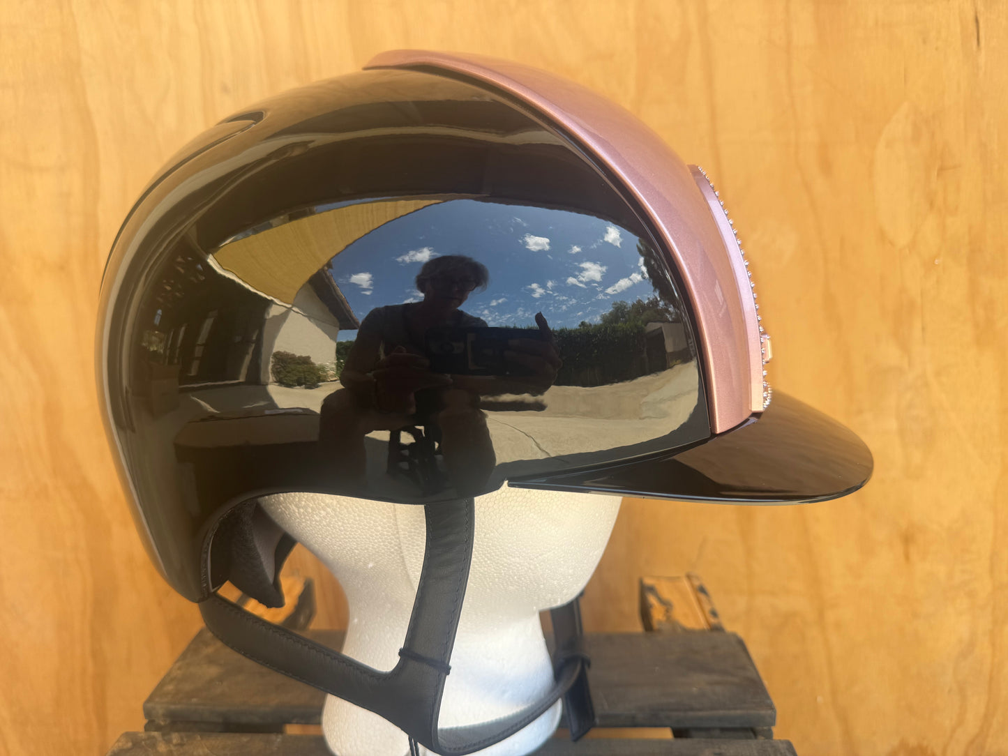 KEP POLISHED BLACK WITH DIAMOND PINK FRONT/GRID/FRAME AND PINK CRYSTALS