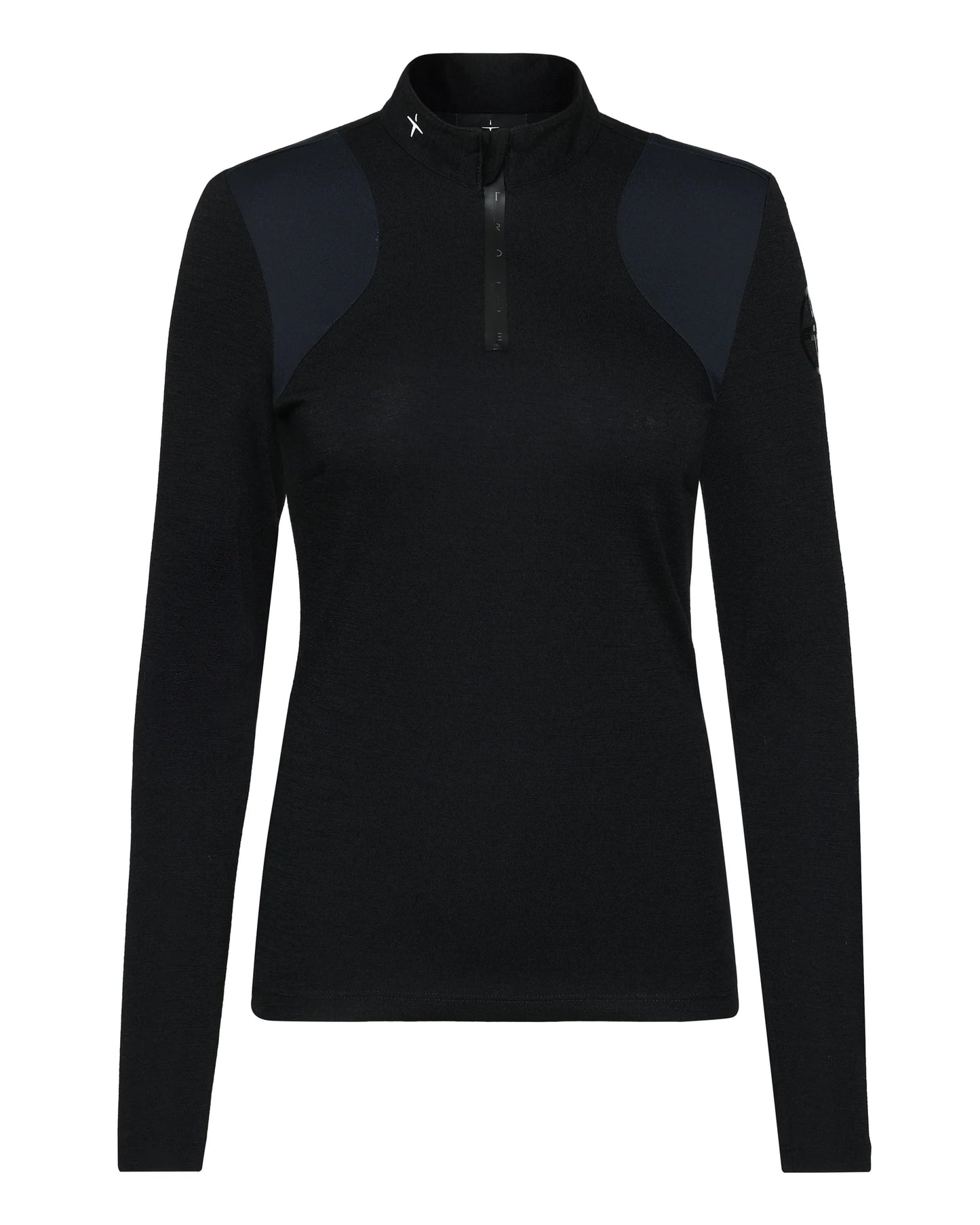 Trolle Technical Wool Long Sleeve Zipped Polo