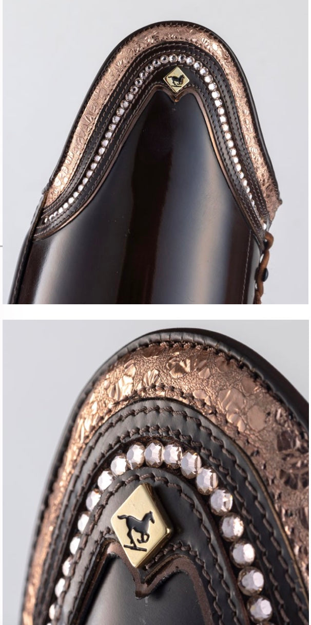 DENIRO DRESSAGE BOOT TINTORETTO BRUSHED FONDENTE BG TOP