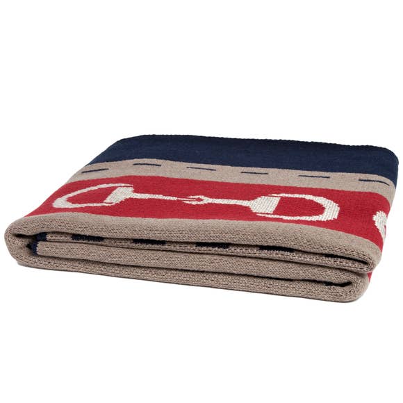 EQUESTRIAN STRIPED BIT THROW