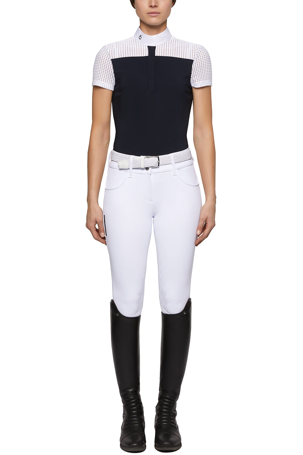 CAVALLERIA TOSCANA SHOWSHIRT TRANSPARENT GRID DETAIL