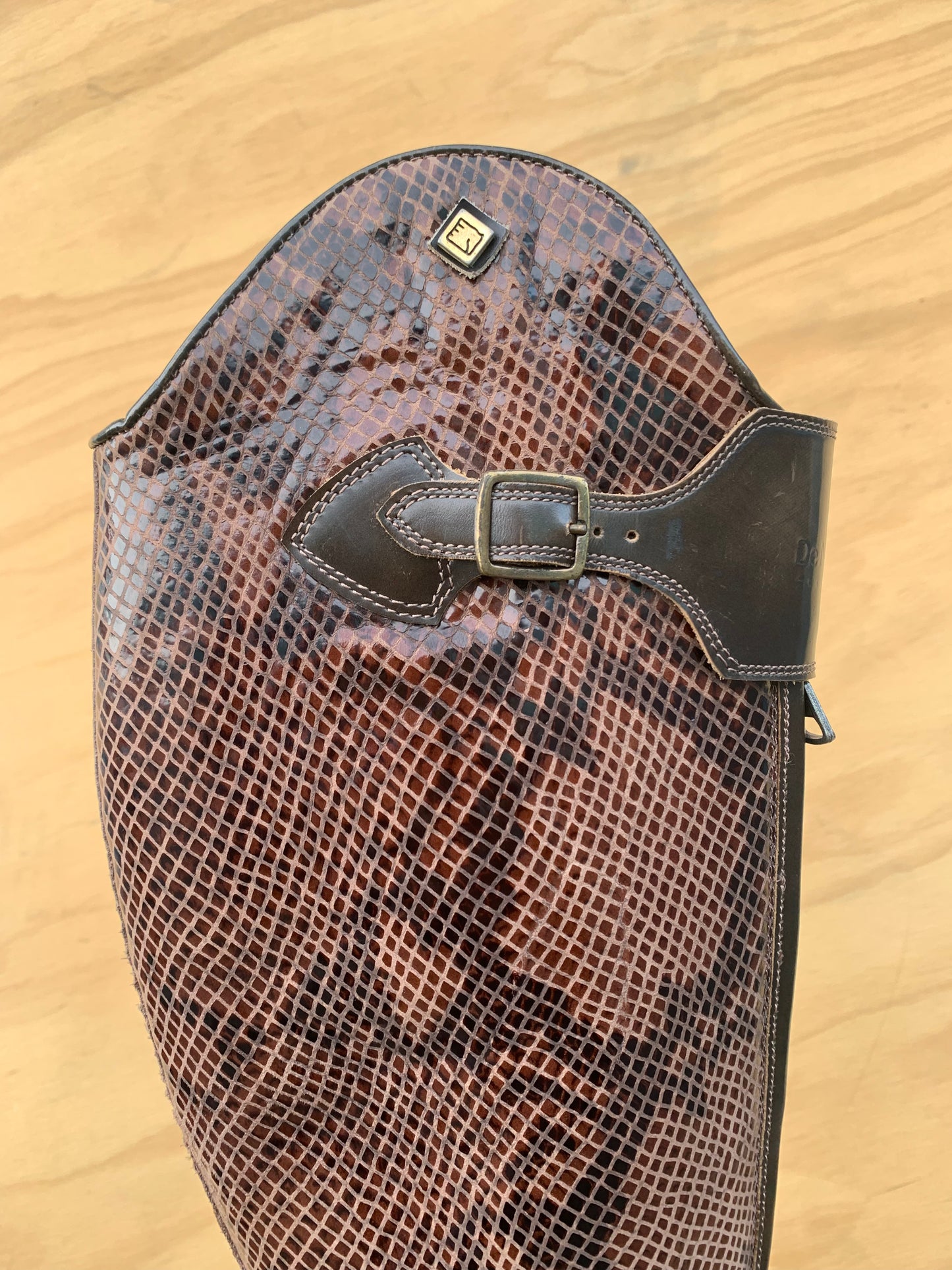 DENIRO SOFT POLO BOOTS BROWN SNAKE SKIN