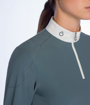 CAVALLERIA TOSCANA LS SHOW AND TRAINING SHIRT