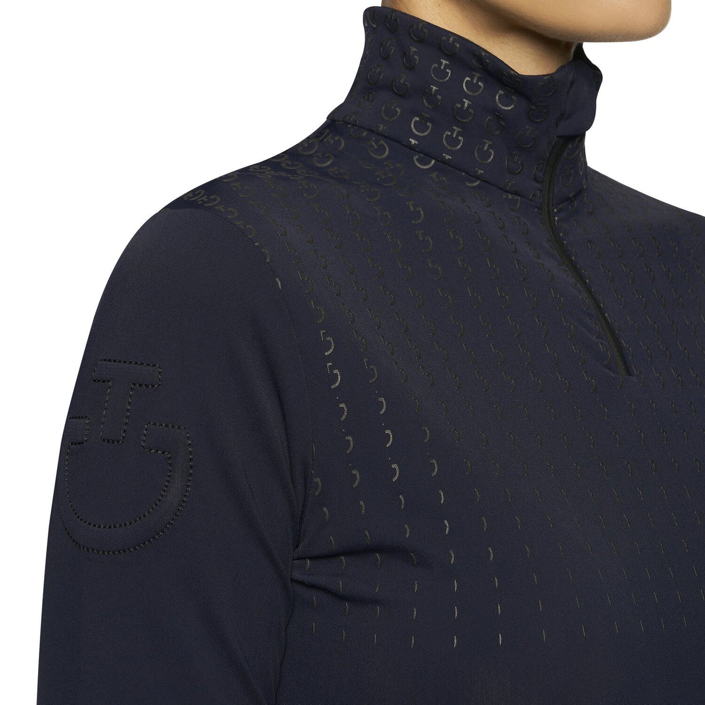 CAVALLERIA TOSCANA 1/4 ZIP TECHNICAL JERSEY