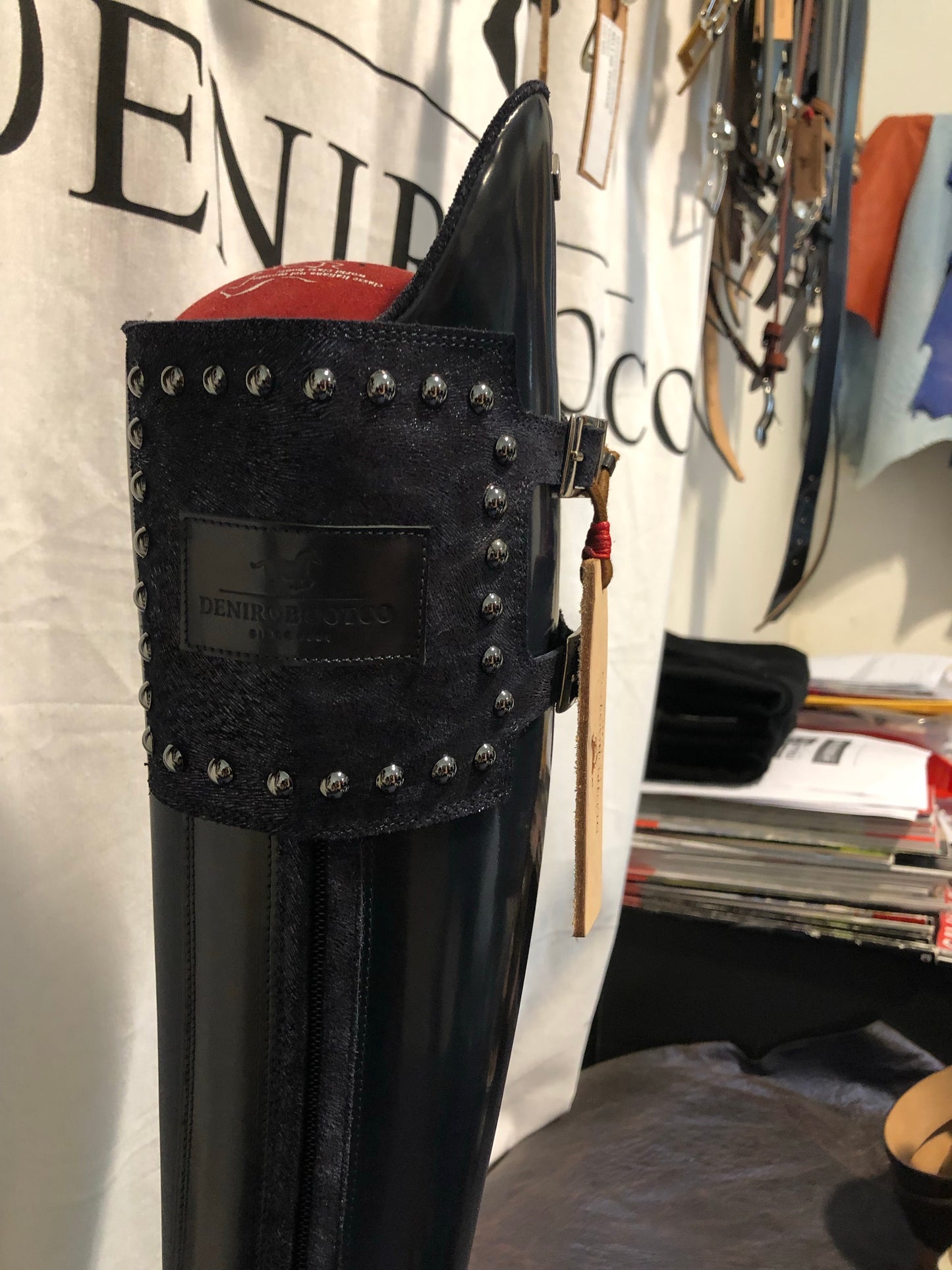 DENIRO POLO BOOTS WITH BIG BUCKLE