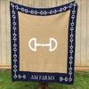 EQUESTRIAN BORDER PERSONALIZED THROW