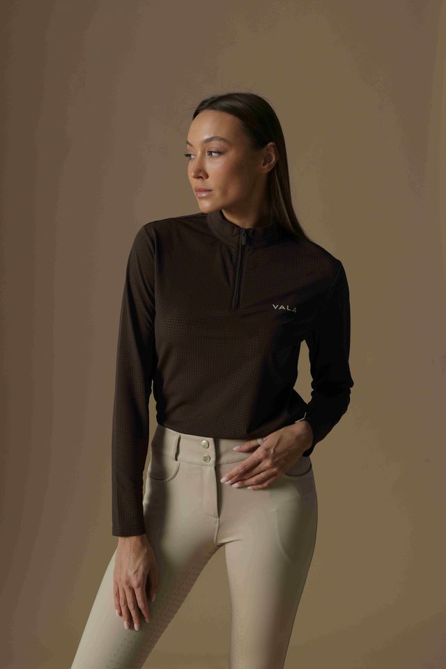 VALA ELSA MESH LONG SLEEVE ZIP UP