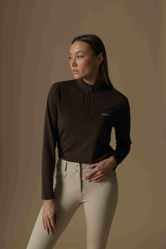 VALA ELSA MESH LONG SLEEVE ZIP UP