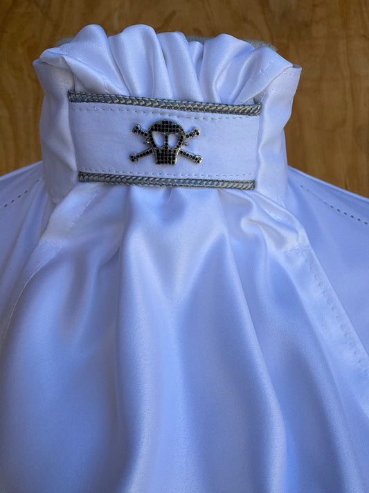 STOCK TIE WITH CRYSTAL SKULL