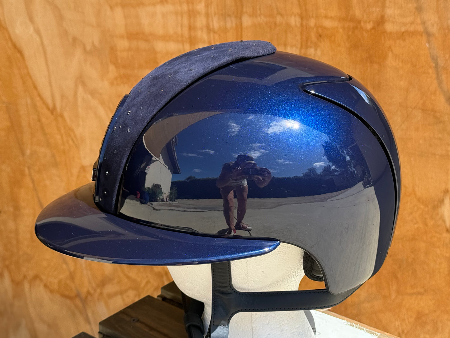 KEP POLISHED BLUE WITH SUEDE FRONT AND DROP SILVER NIGHT CRYSTALS BIG BRIM