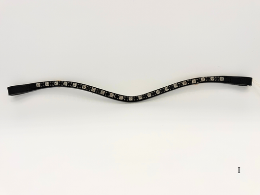 OTTO SCHUMACHER BROWBAND 6MM JET AND CLEAR