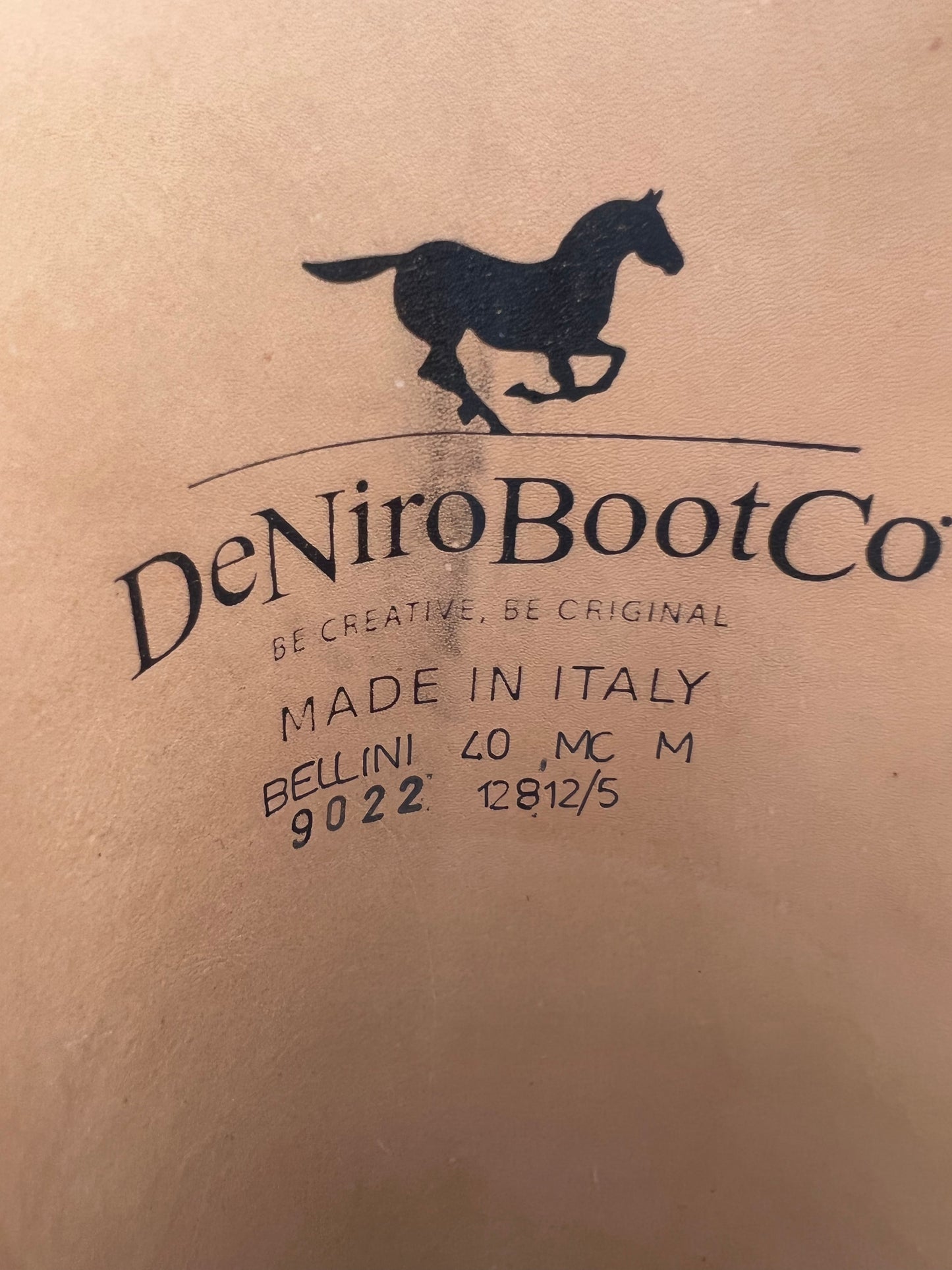 DENIRO BELLINI CAFFEE WITH ROSETTO AND IRIDE BROWN DETAILS SIZE 40 MC M