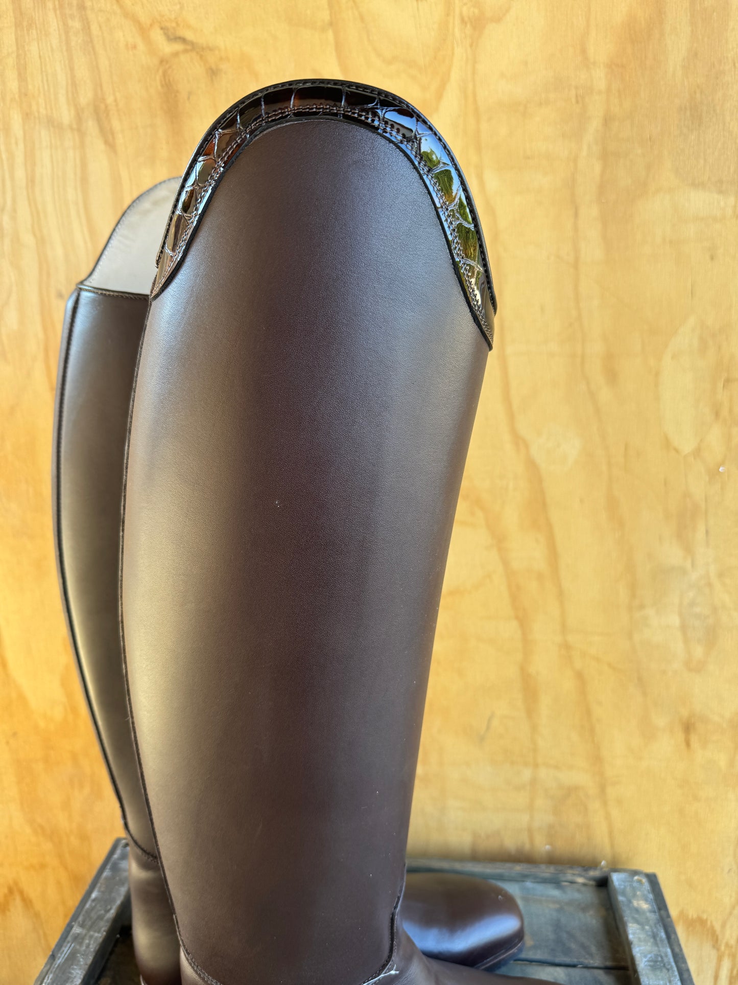 SALES!!! SECCHIARI DRESSAGE BOOTS IN BROWN SIZE 39 WIDTH 38 HEIGHT 45