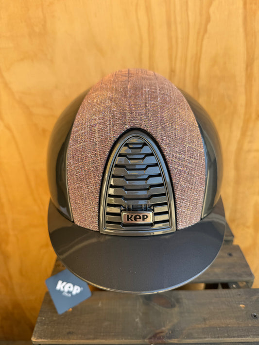 KEP POLISHED POLISHED GREY WITH GLASSIA PINK AND TAN CHIN STRAP