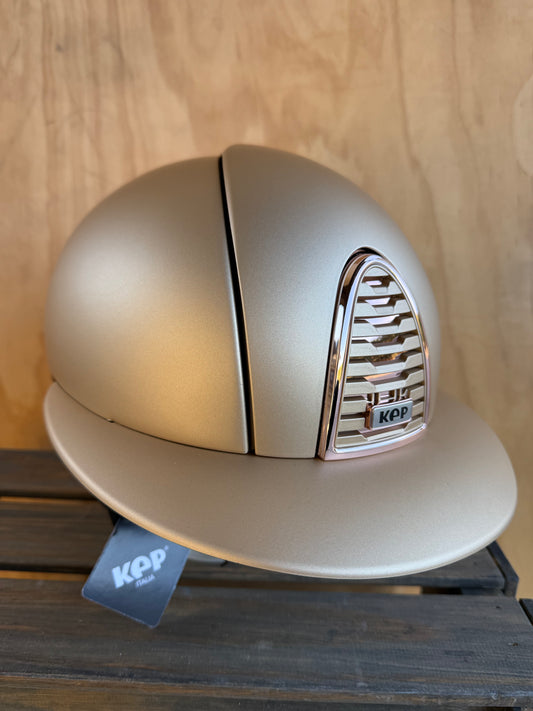KEP BIG BRIM IN METAL SAND AND ROSE GOLD FRAME