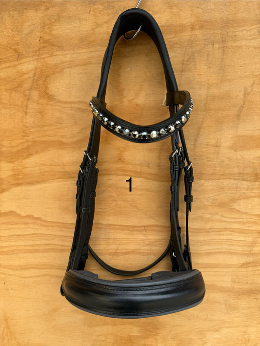 OTTO SCHUMACHER TOKYO DOUBLE WITH CUT BACK NOSEBAND DARK GREY PADDING