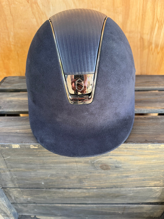SALE!!! Samshield helmet navy with leather insert, med shell