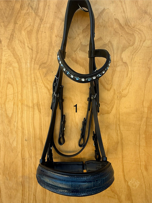 OTTO SCHUMACHER TOKYO DOUBLE WITH BLUE CROCO NOSEBAND