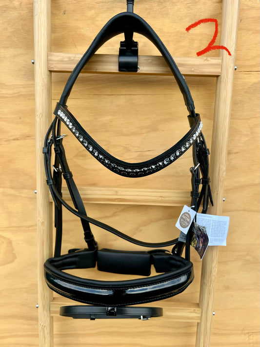 OTTO SCHUMACHER SNAFFLE TOKYO WITH PATENT NOSEBAND AND COLOR SHADING BROWBAND