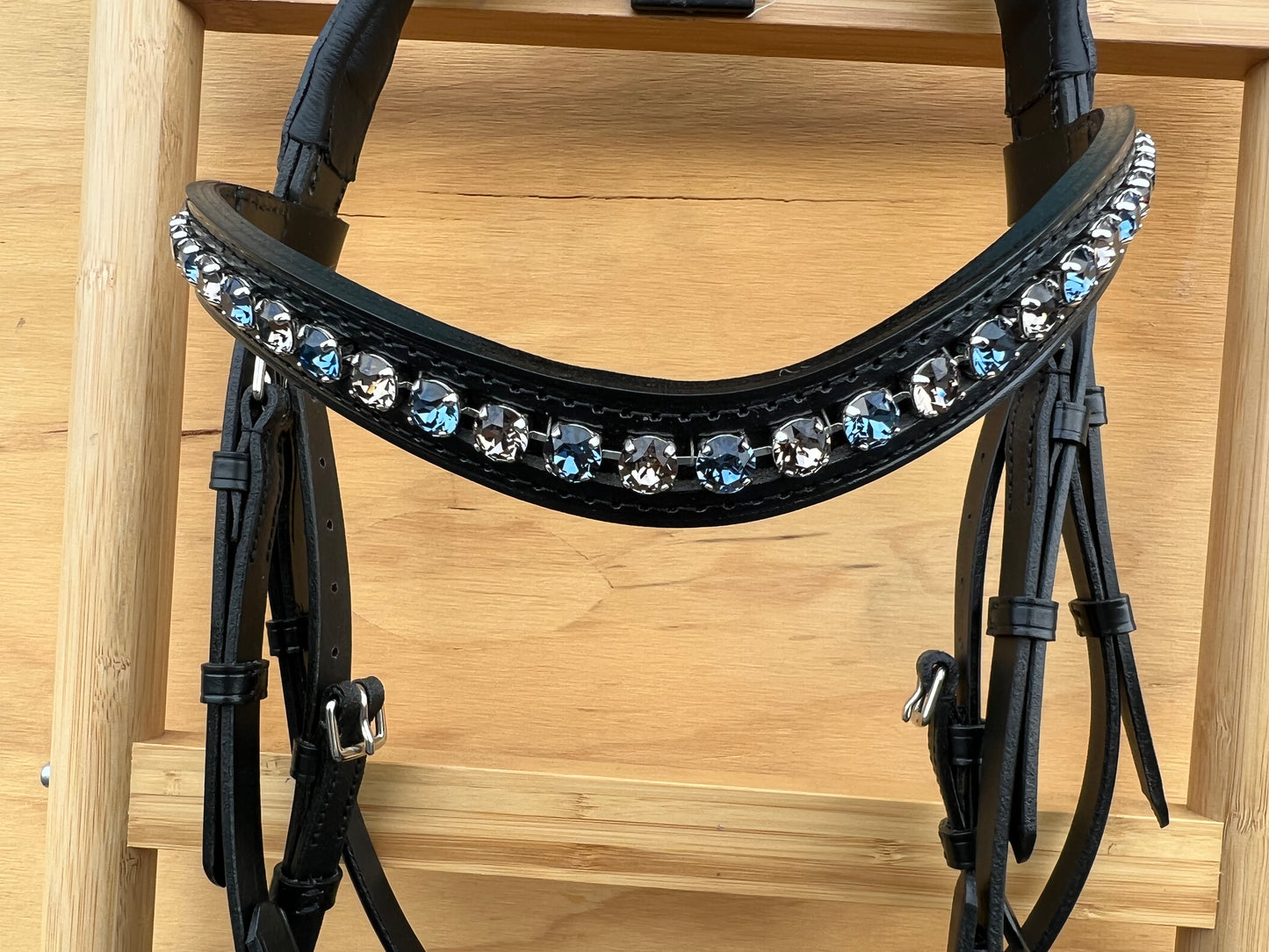 OTTO SCHUMACHER SNAFFLE TOKYO WITH BLUE AND GREY BROWBAND - COB