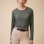 VALA MESH LONGSLEEVE CREW NECK TOP