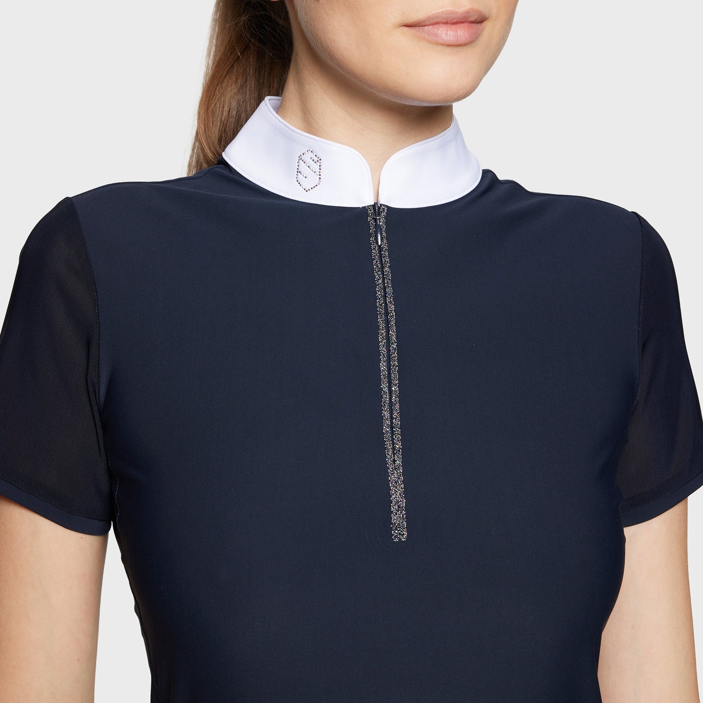SAMSHIELD SHOW SHIRT ALIOSHA WITH CRYSTAL ZIPPER
