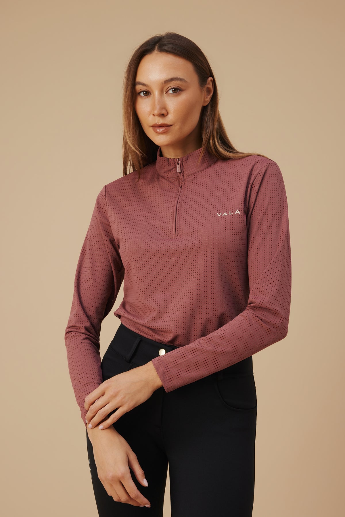 VALA ELSA MESH LONG SLEEVE ZIP UP