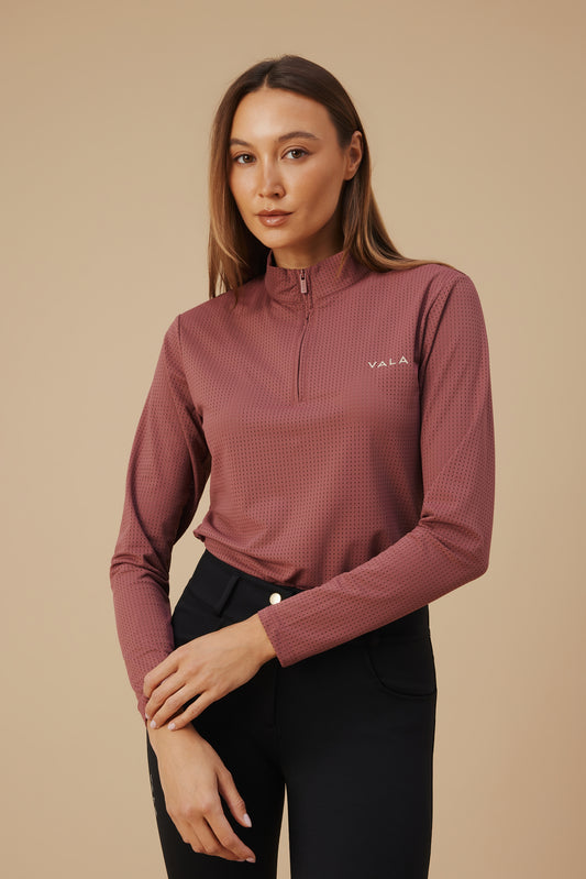 VALA ELSA MESH LONG SLEEVE ZIP UP