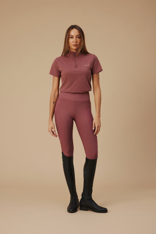 VALA ELSA MESH SHORT SLEEVE ZIP UP