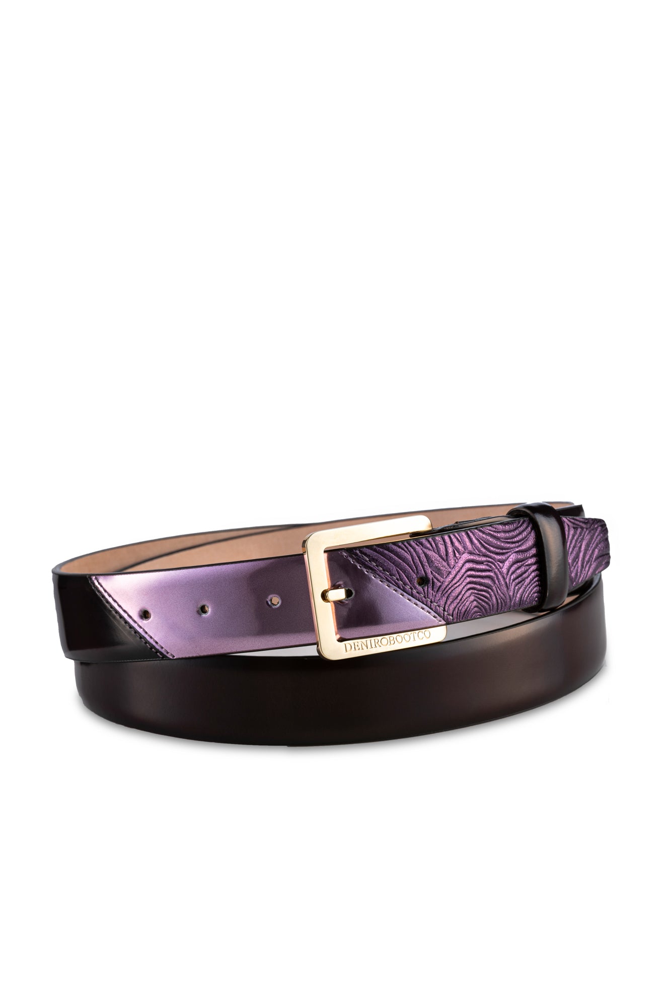 DENIRO BELTS WITH ROSETTO LEATHER