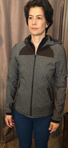 CAVALLERIA TOSCANA HOODED SOFTSHELL JACKET WITH KNIT OPTIC