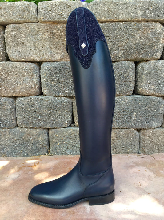 Deniro Dressage Boot In Navy With Stardust Top