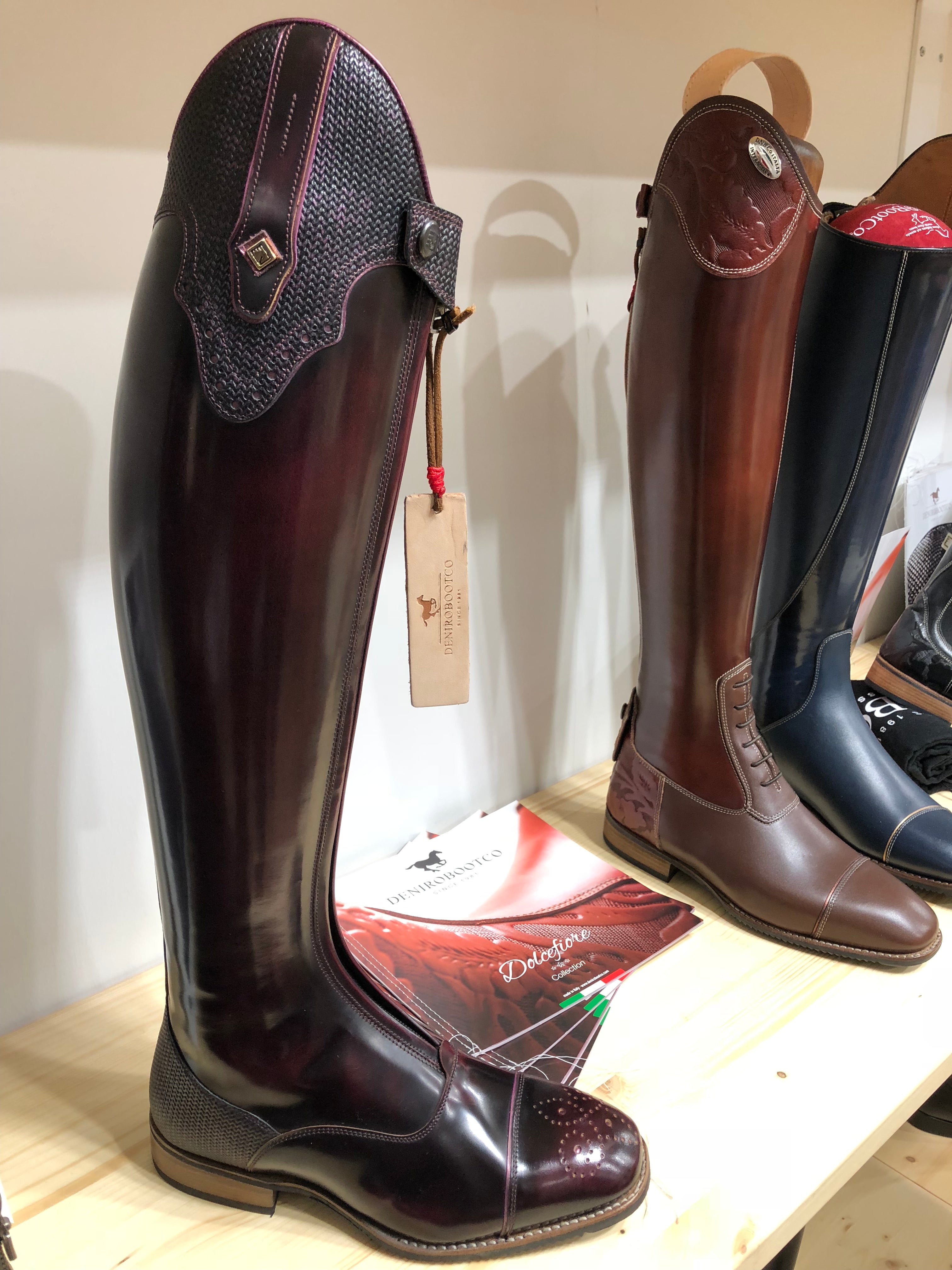 Burgundy store riding boots