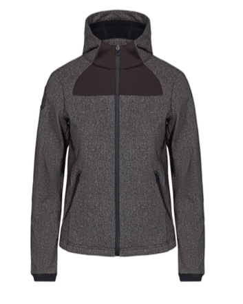 CAVALLERIA TOSCANA HOODED SOFTSHELL JACKET WITH KNIT OPTIC